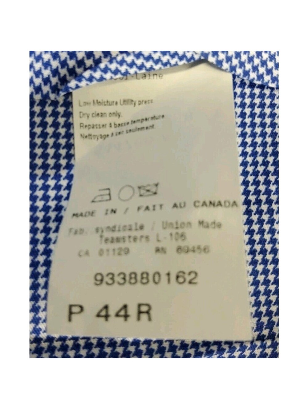 Hart Schaffner Marx New York 100% Wool Dress Pants 44R Unhemmed Gray $155 NWT - Picture 10 of 15